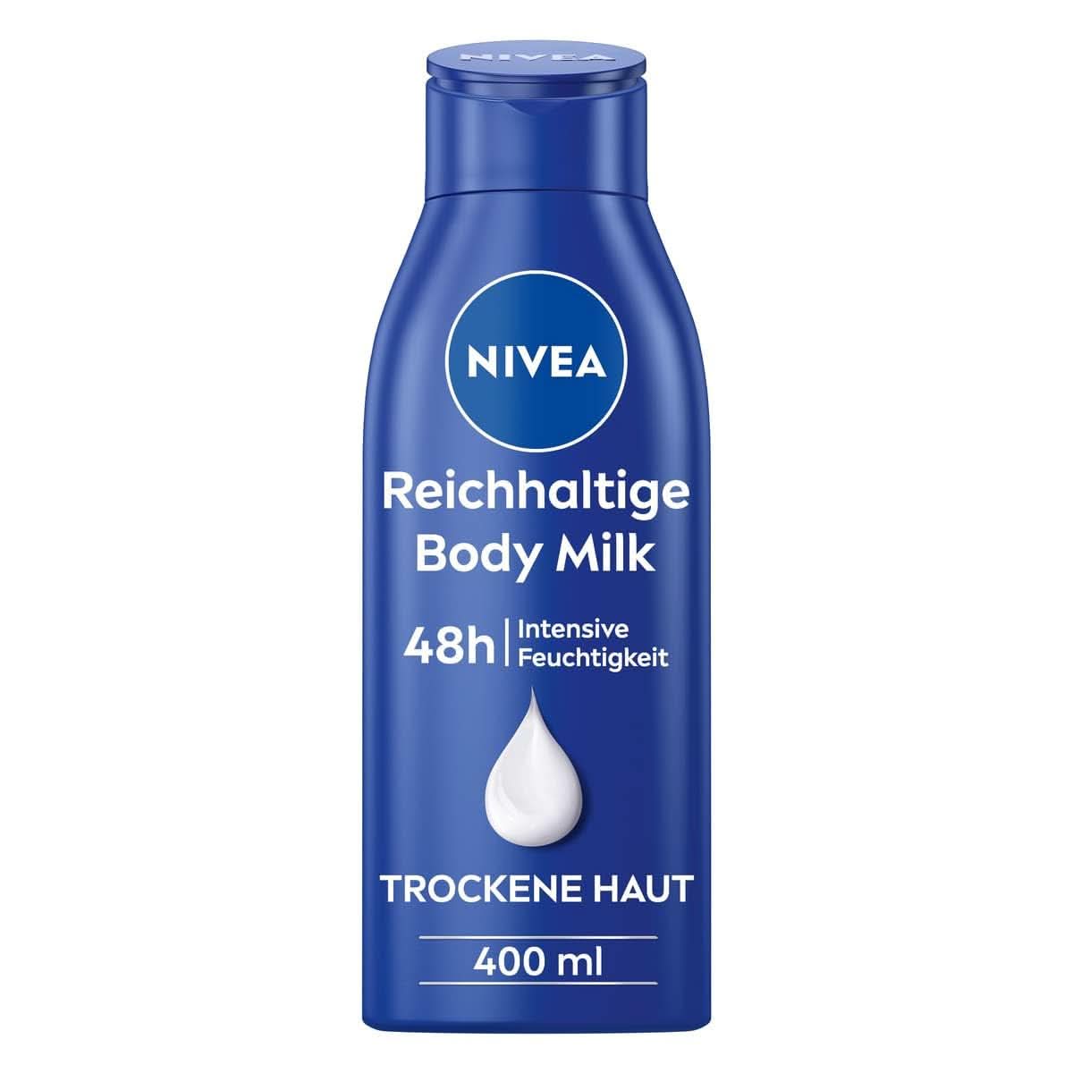 NIVEA Rich Body Milk, intensief voedende bodycrème met amandelolie, 400 ml Douche en bad Naty Shop