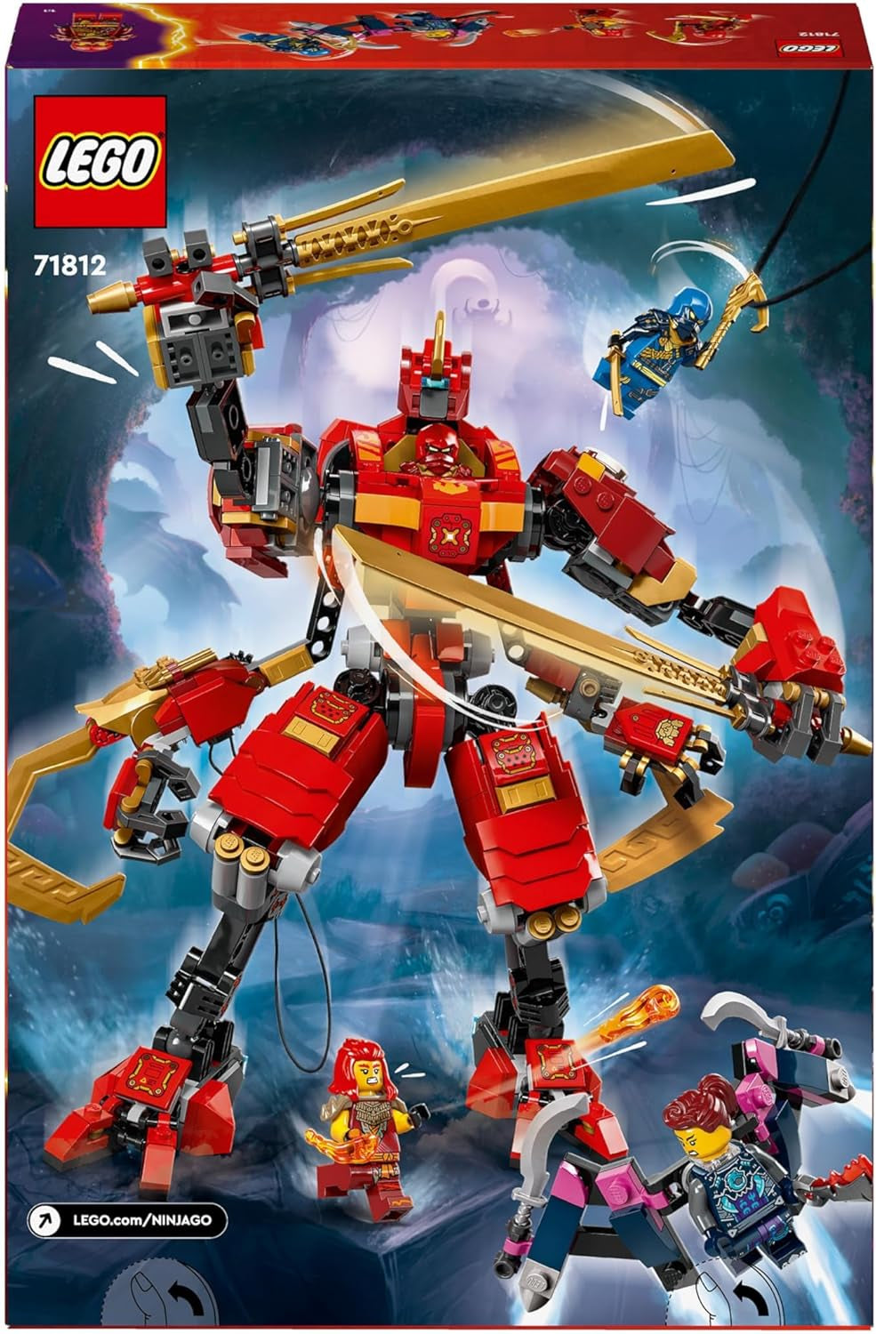 LEGO NINJAGO Kai's Ninja-klimmechaset, ninjaspeelgoed met bouwbare actiefiguur en 4 minifiguren, avonturenset voor kinderen, verjaardagscadeau voor 9-jarige jongens en meisjes 71812 Bouwsets Beuche in LEGO-Store