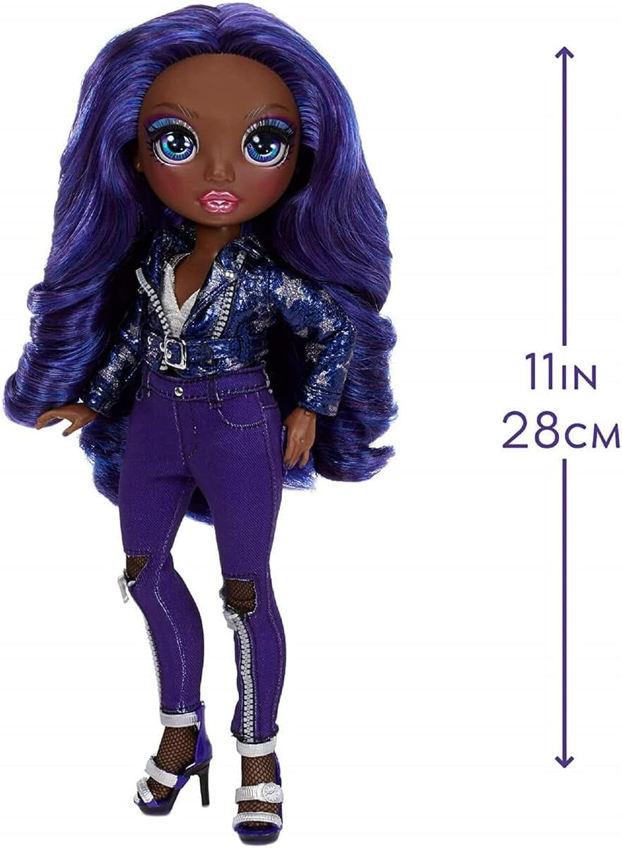 Rainbow High Fashion Doll - Kristal Bailey - Indigo pop met 2 luxe outfits - Inclusief poppenaccessoires en standaard uit serie 2 - Geweldig cadeau voor kinderen en verzamelaars vanaf 6 jaar