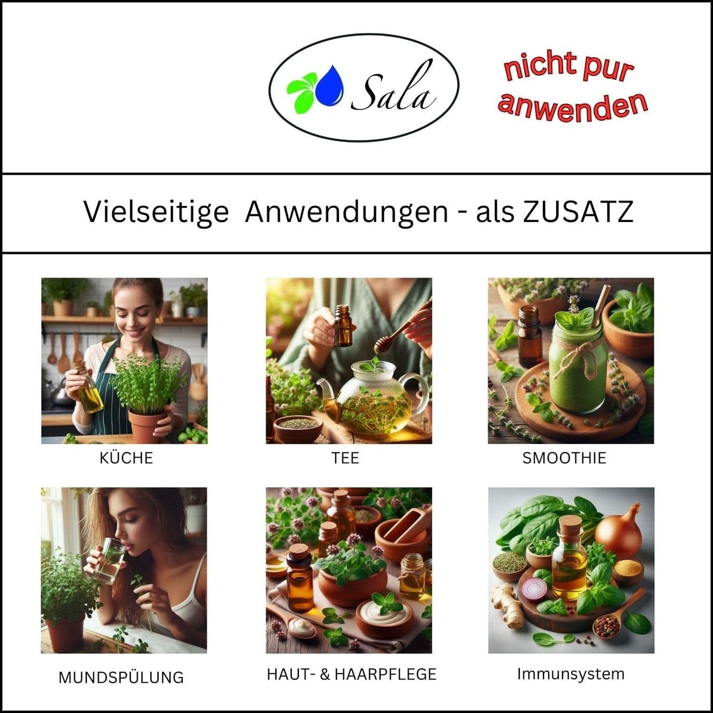 Oregano-olie Aroma Essentiële Oregano-olie BIO - Voor consumptie - 100% natuurlijk 30 ml Arome Naty Shop