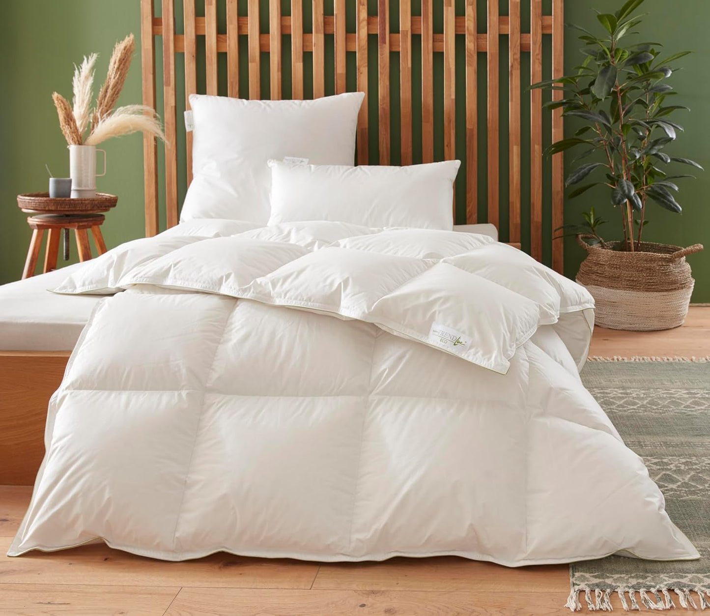 Badenia Trendline Eco warm dekbed met 90% dons en 10% veren klasse I, 135 X 200 cm, wit, Oeko-Tex gecertificeerd, geproduceerd volgens de Duitse kwaliteitsnorm Dekbedden en dekbedden Naty Shop 135 X 200 Cm Warme winterdeken