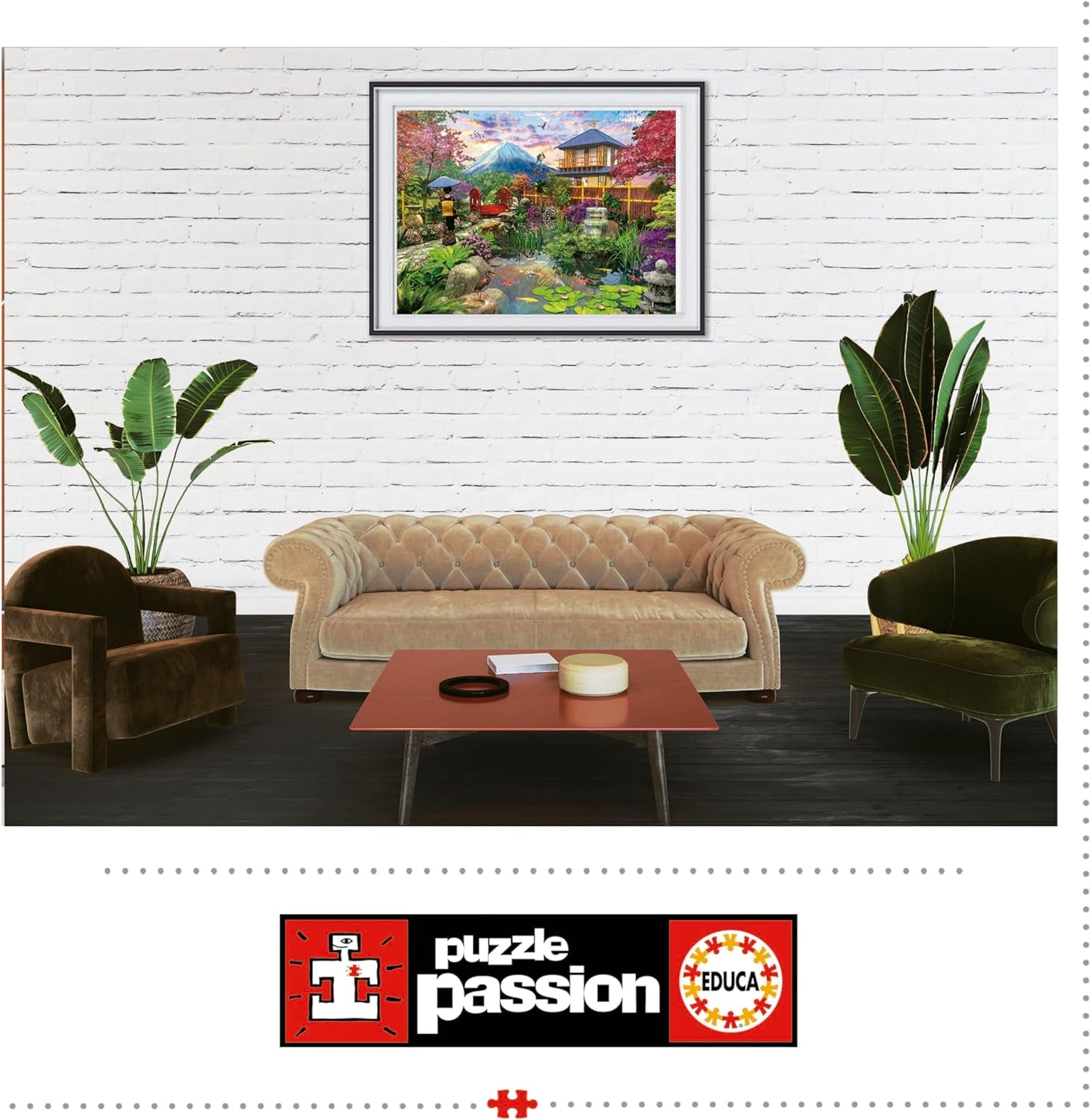 Educa - Puzzel van 1500 stukjes voor volwassenen | De Japanse tuin. Afmetingen: 85 X 60 cm. Inclusief Fixpuzzel puzzellijm. 14 jaar lang (19937) Puzzle Naty Shop