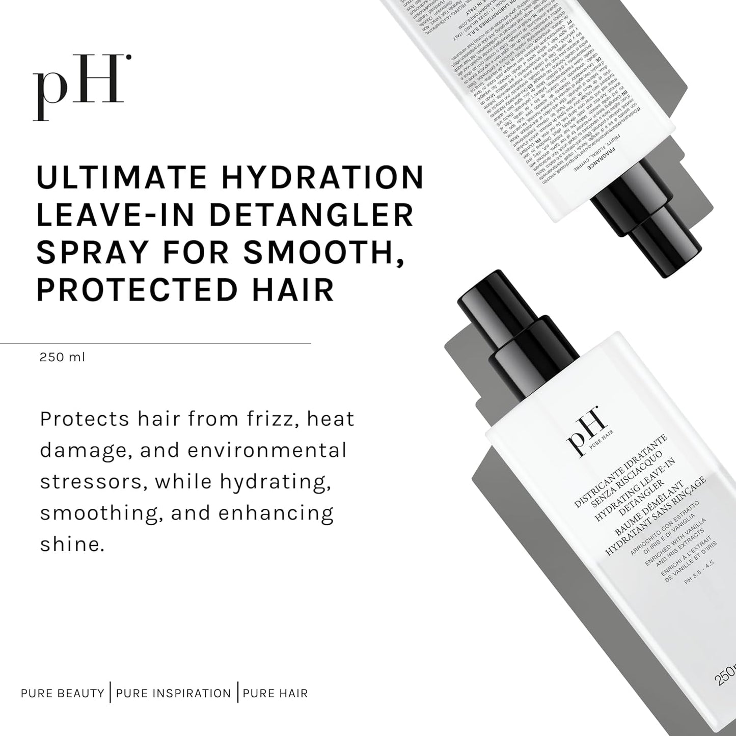 Ontwarrende haarproducten zonder spoelen met hydraterende pH 250 ml Ontwarrende haarproducten Naty Shop