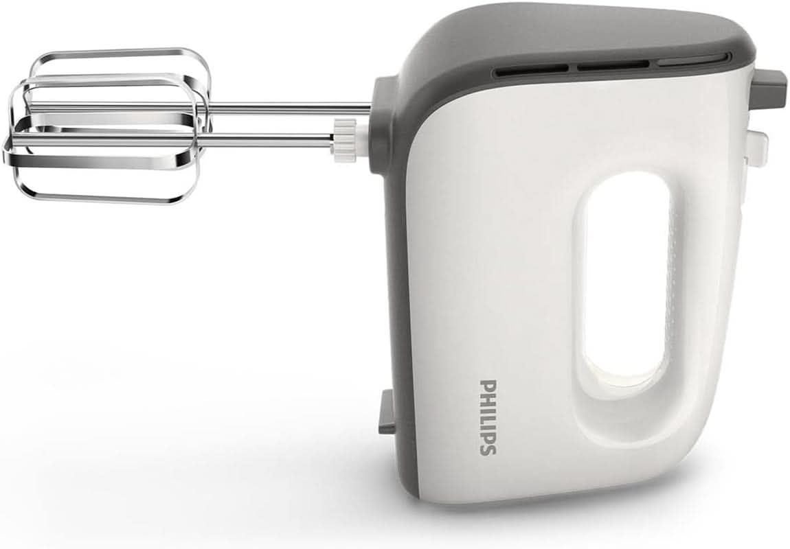 Philips Handmixer, 450 W, 5 Geschwindigkeiten plus Turbo, Weiß/Grau (HR3741/00) Keuken Naty Shop
