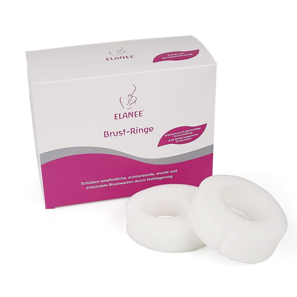 ELANEE Brust-Ringe, Schutz Der Brustwarze Bh-Kontakt Durch Hohllagerung, Ideal Bei Wunden, Entzündeten Brustwarzen Durch Stillen, 10 Stück (222-00) Accessoires Voeding en borstvoeding Bebe Naty Shop 10 Stück (1Er-pakket)