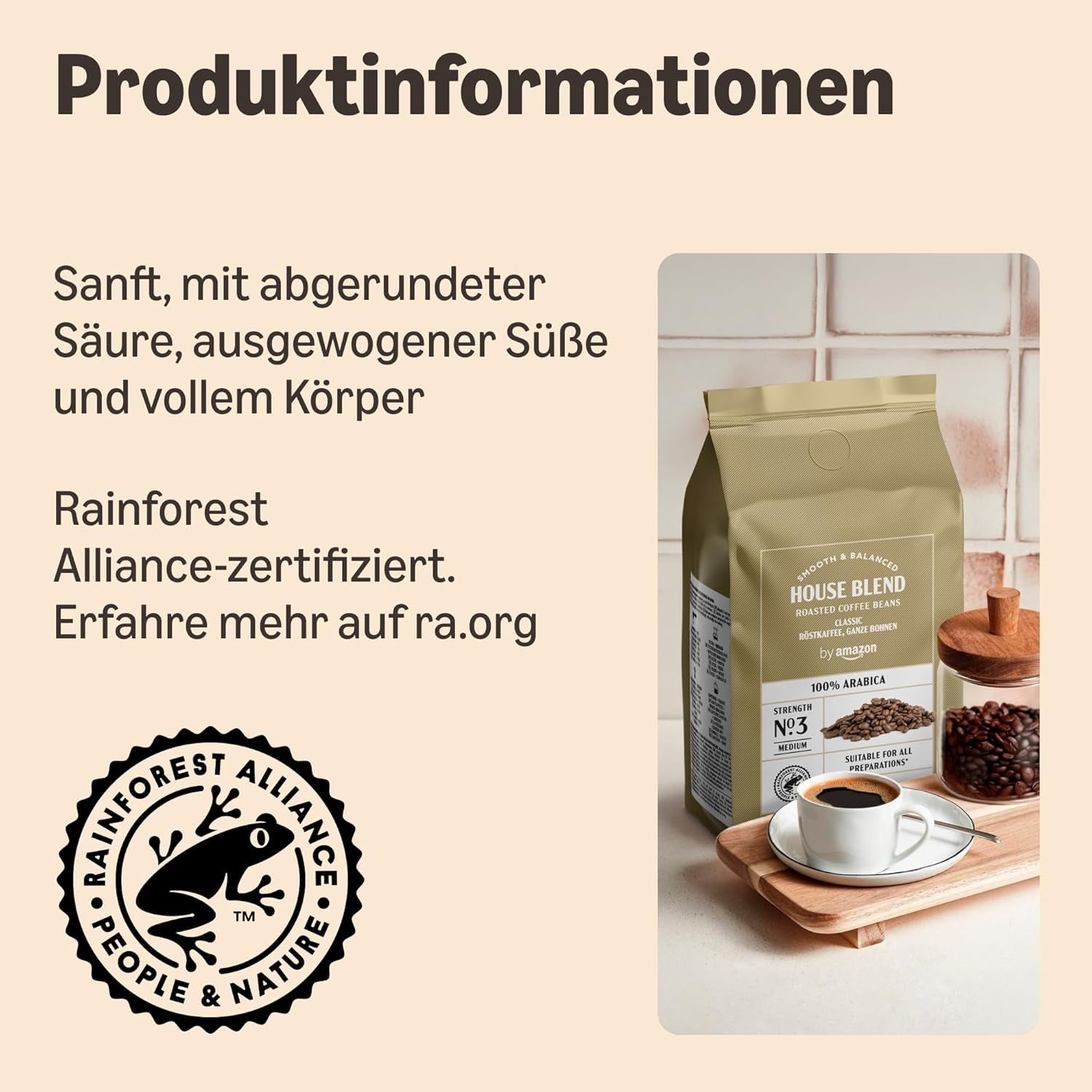 door Amazon Kaffeebohnen, Mittlere Röstung, 100% Arabica, Amaretto, 2kg (2 verpakkingen met 1kg)