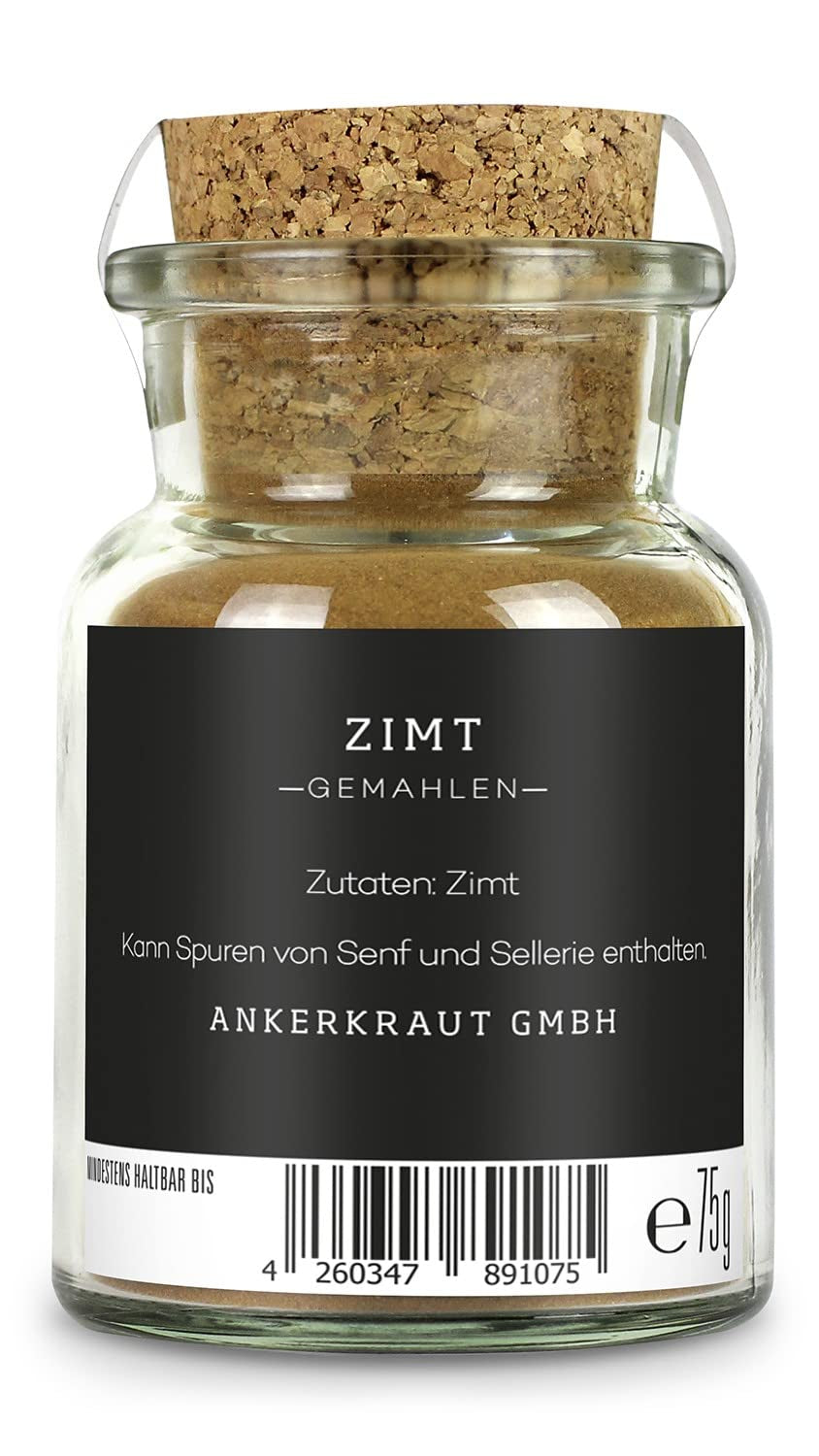 Ankerkraut Zimt, gemahlen, 75g in korkenglas