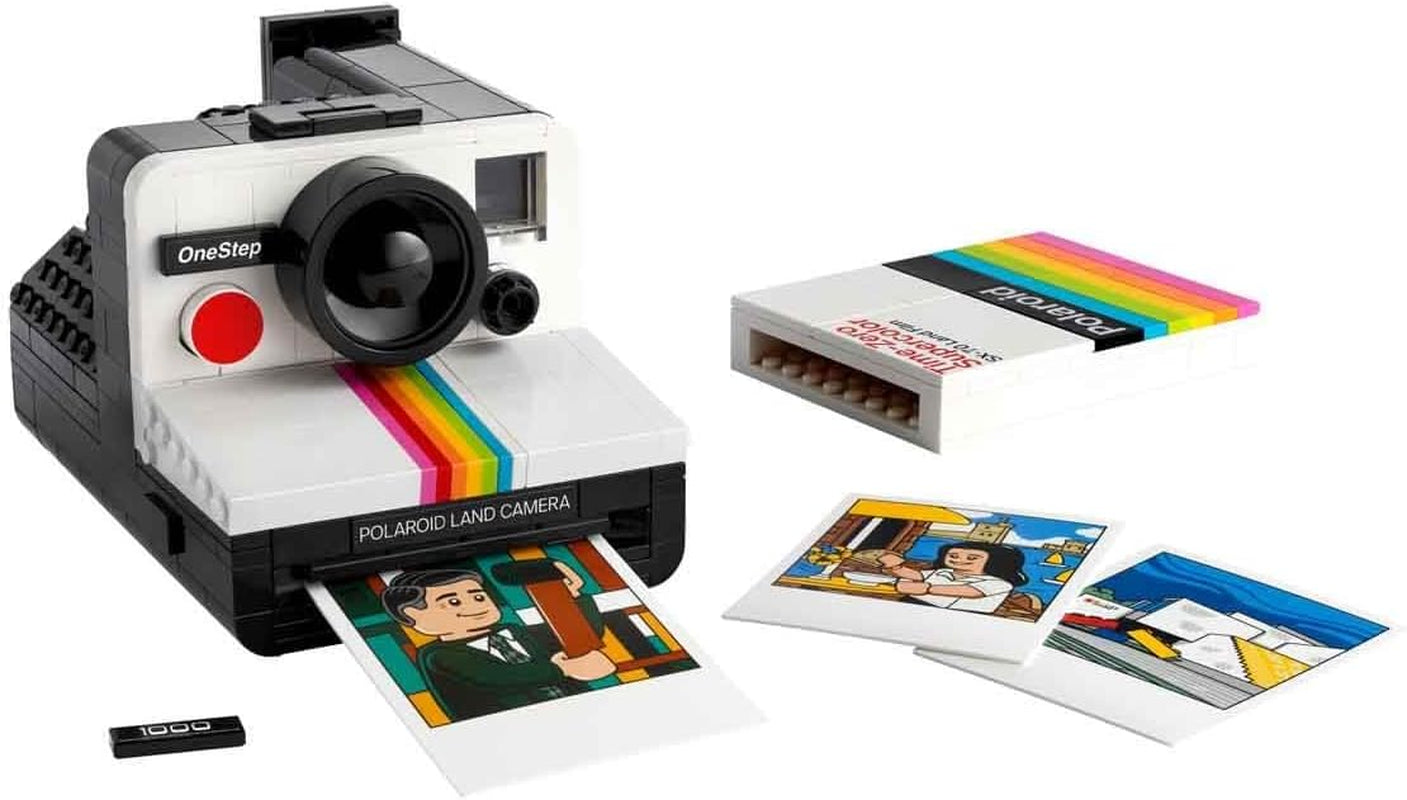LEGO Ideas Polaroid Onestep SX-70 cameraset voor volwassenen, verzamelobject met authentieke details, creatieve activiteit, fotografiecadeaus voor vrouwen, mannen, hem, haar en tieners 21345 Bouwsets Besuche in LEGO-Store