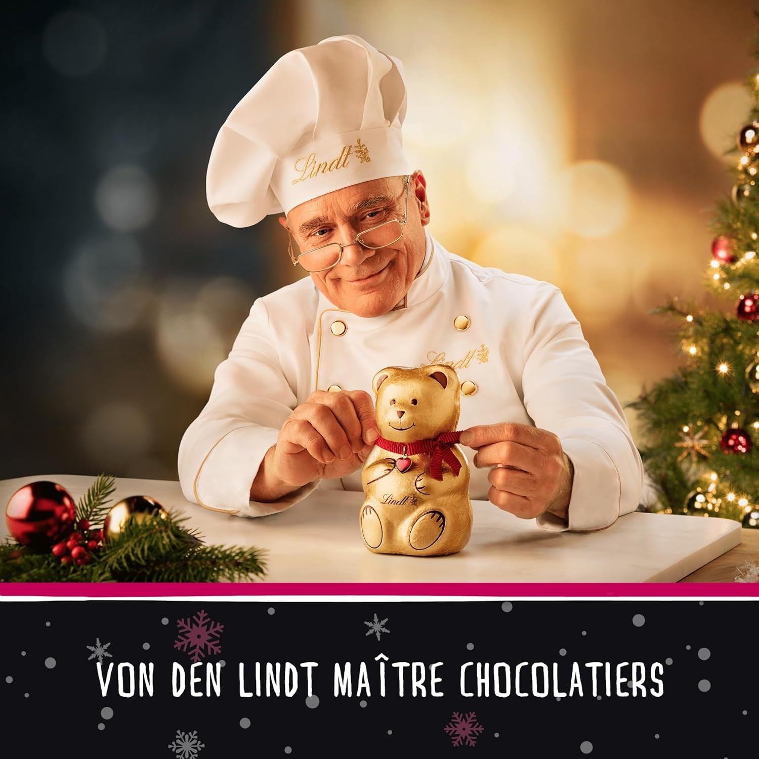 Lindt-chocolade | HALLO Mini Kerstman | 50g | 5 Mini Moși Moși (elk 10 g) van fijne melkchocolade | Kerstchocolade beeldjes voor jong en oud