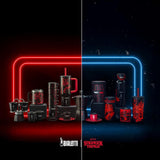 Bialetti Moka Express Stranger Things 6-kops koffiezetapparaat, muziekknop met USB-C oplaadfunctie, niet geschikt voor inductiekookplaten, 6 kopjes (270 ml), zwart