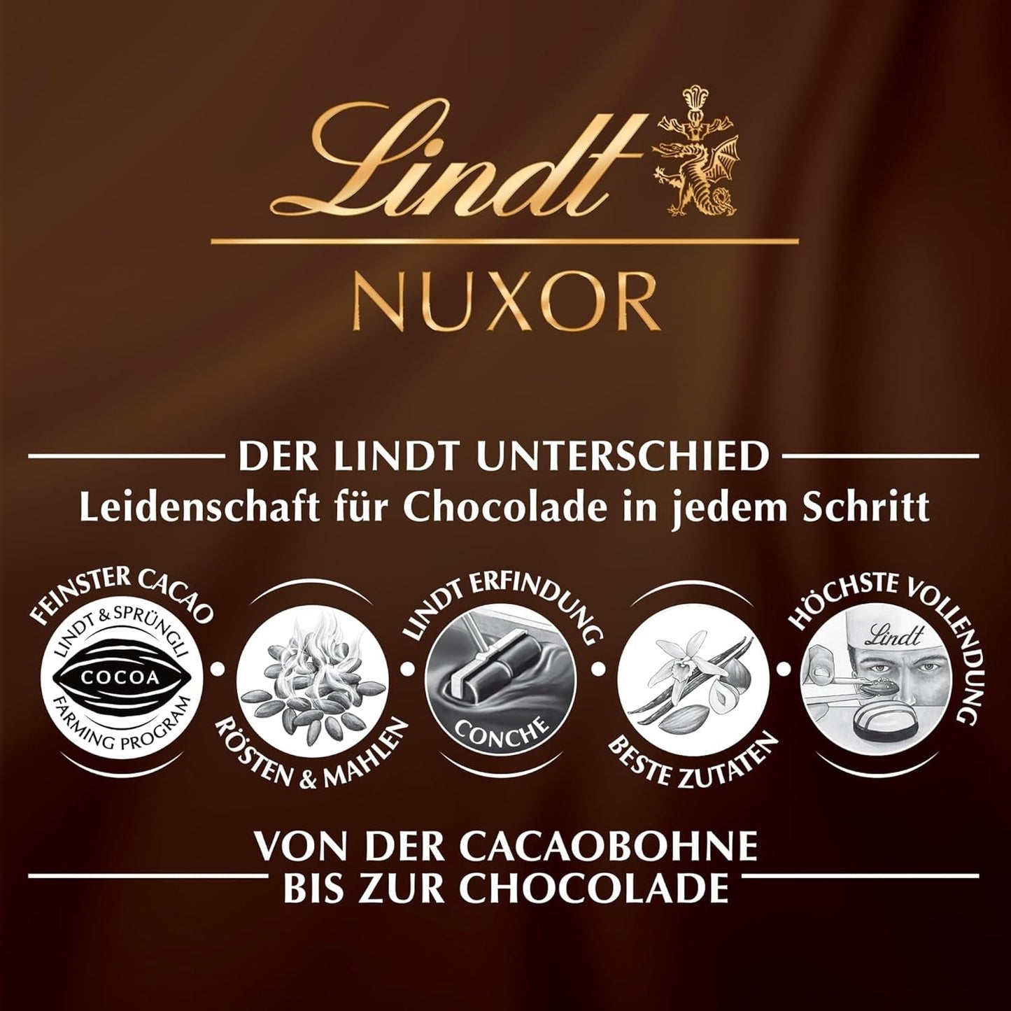 Lindt-chocolade | Mix voor tas NUXOR | 103g | Gianduja Romige Chocoladeblokjes in Drie Assortimenten met Geroosterde Hele Hazelnoten | Chocolade cadeau