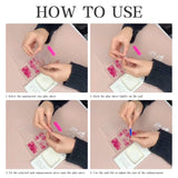 24 stuks Franse pers op lange nagels Doodskist Witte kunstnagels Ombre roze Nude Zelfklevende nagels Acryl nagelset Nageltips voor dames Lente Zomer Nagelaccessoires