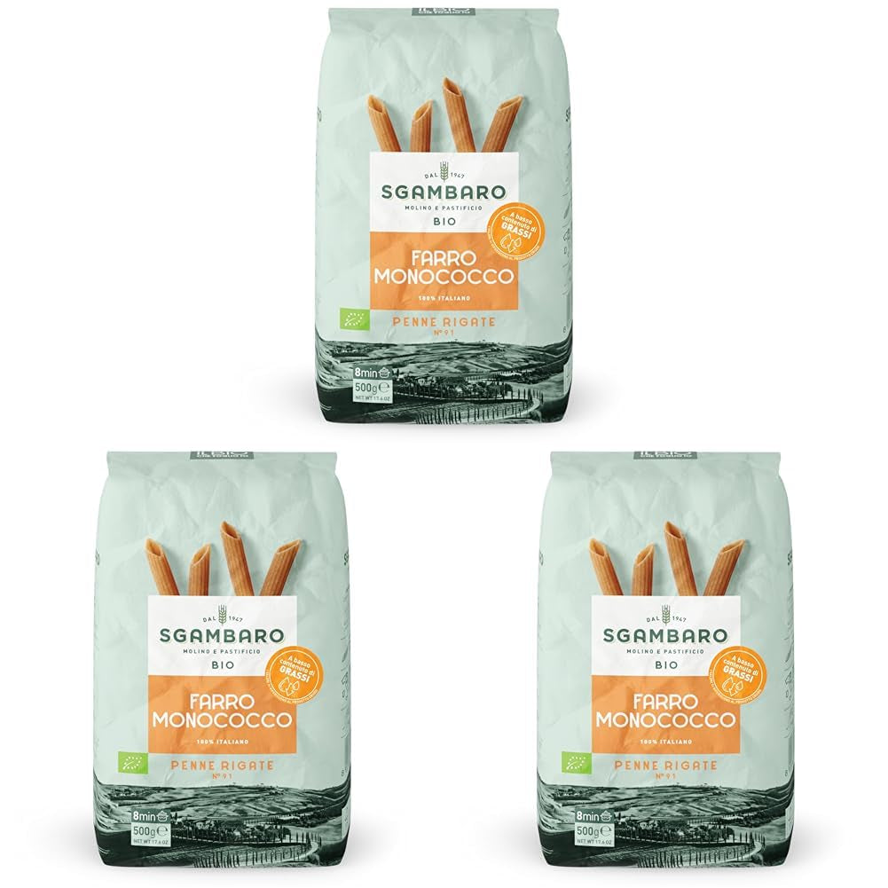 Biologische Penne Rigate Pasta N.91 - 500g Magere tarwepasta - Bron van vezels en eiwitten