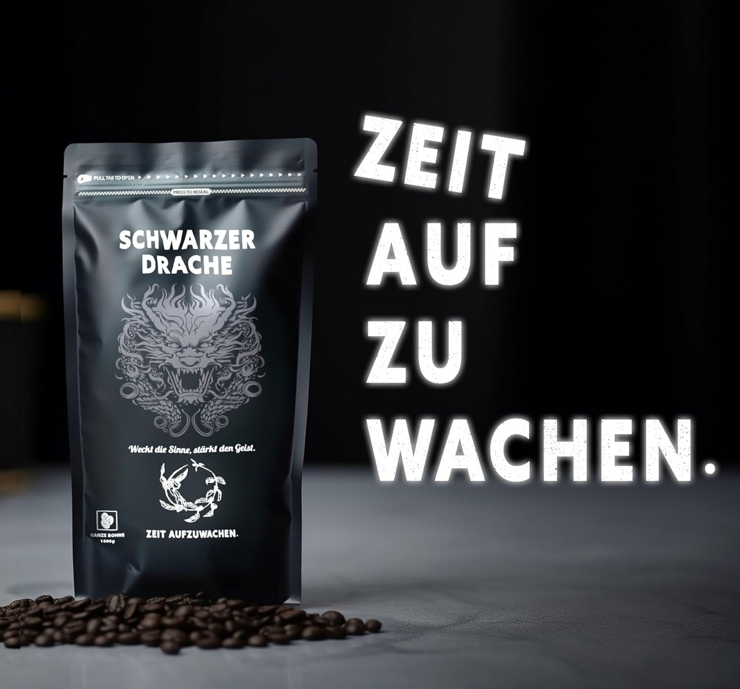Black Dragon Espresso 100% Robusta - Extra sterke gebrande koffiebonen - Zeer sterke en volle koffie met hoog cafeïnegehalte - Zeer sterke espresso