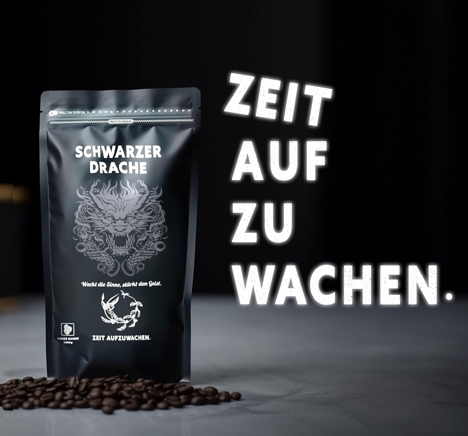 Black Dragon Espresso 100% Robusta - Extra sterke gebrande koffiebonen - Zeer sterke en volle koffie met hoog cafeïnegehalte - Zeer sterke espresso