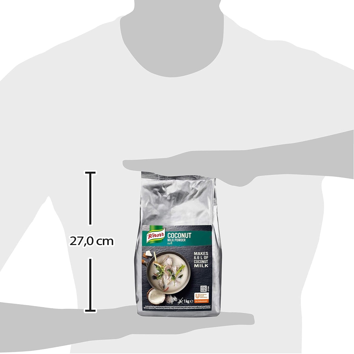 Knorr Kokosmilch Pulver (Melkpoeder aus 20 frischen Kokosnüssen, ergibt 6,6 Liter Kokosmilch) 1er-pakket (1 x 1 kg)
