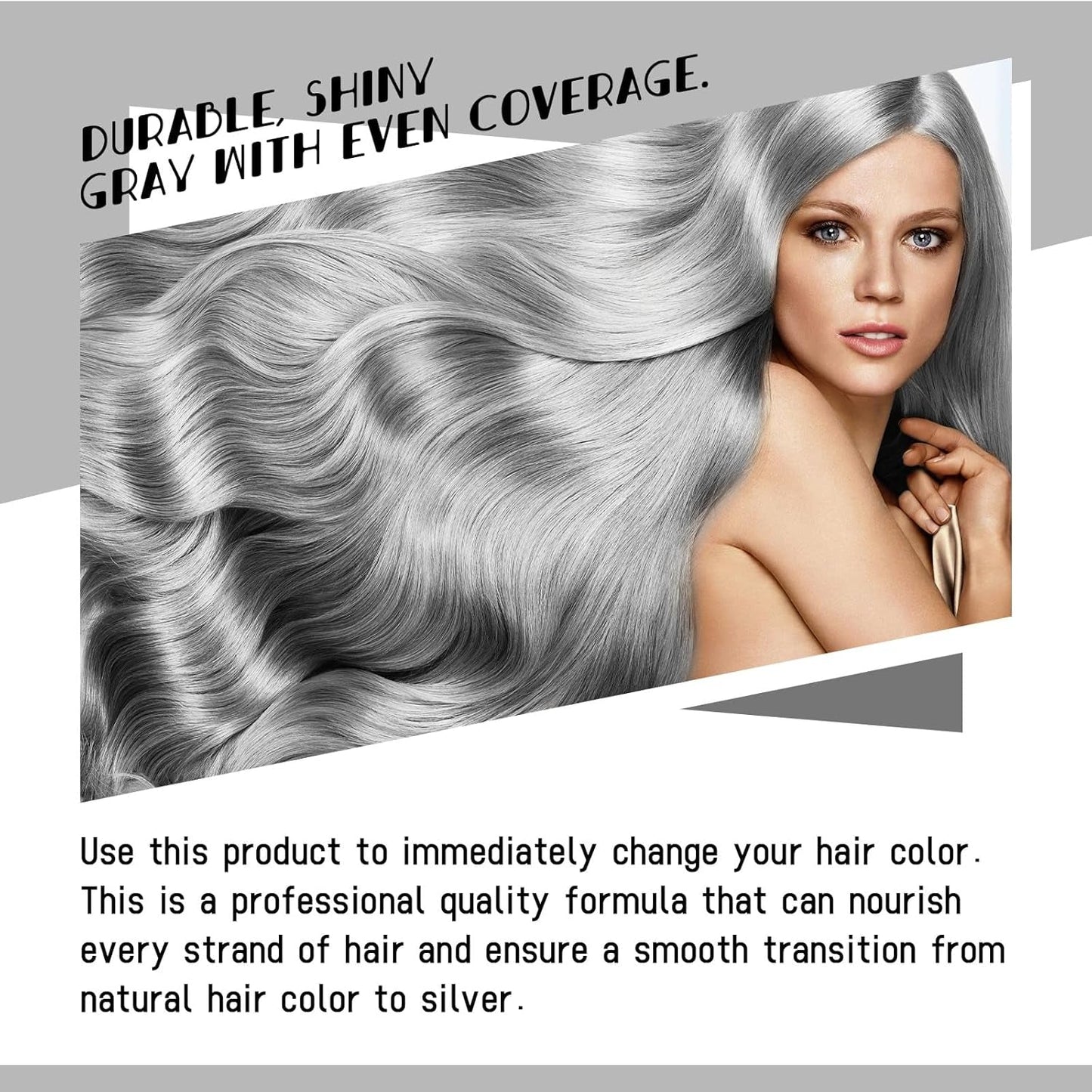 Natuurlijke haarverfcrème Zilvergrijs Instant haarkleurwas Tijdelijk kapsel Grijze kleurstof Natuurlijk haar Zilvergrijs 100 ml Naty Shop haarverf