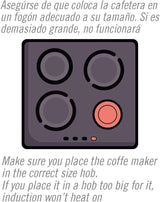 NERTHUS FIH 833 Inductie-espressomachine voor 3 kopjes Klassieke Italiaanse espressomachine