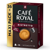 Café Royal Ristretto – Nespresso®-compatibele koffiecapsules, 100% Arabica, intensief, donker gebrand, intensiteit 11/12, Rainforest Alliance, 36 capsules