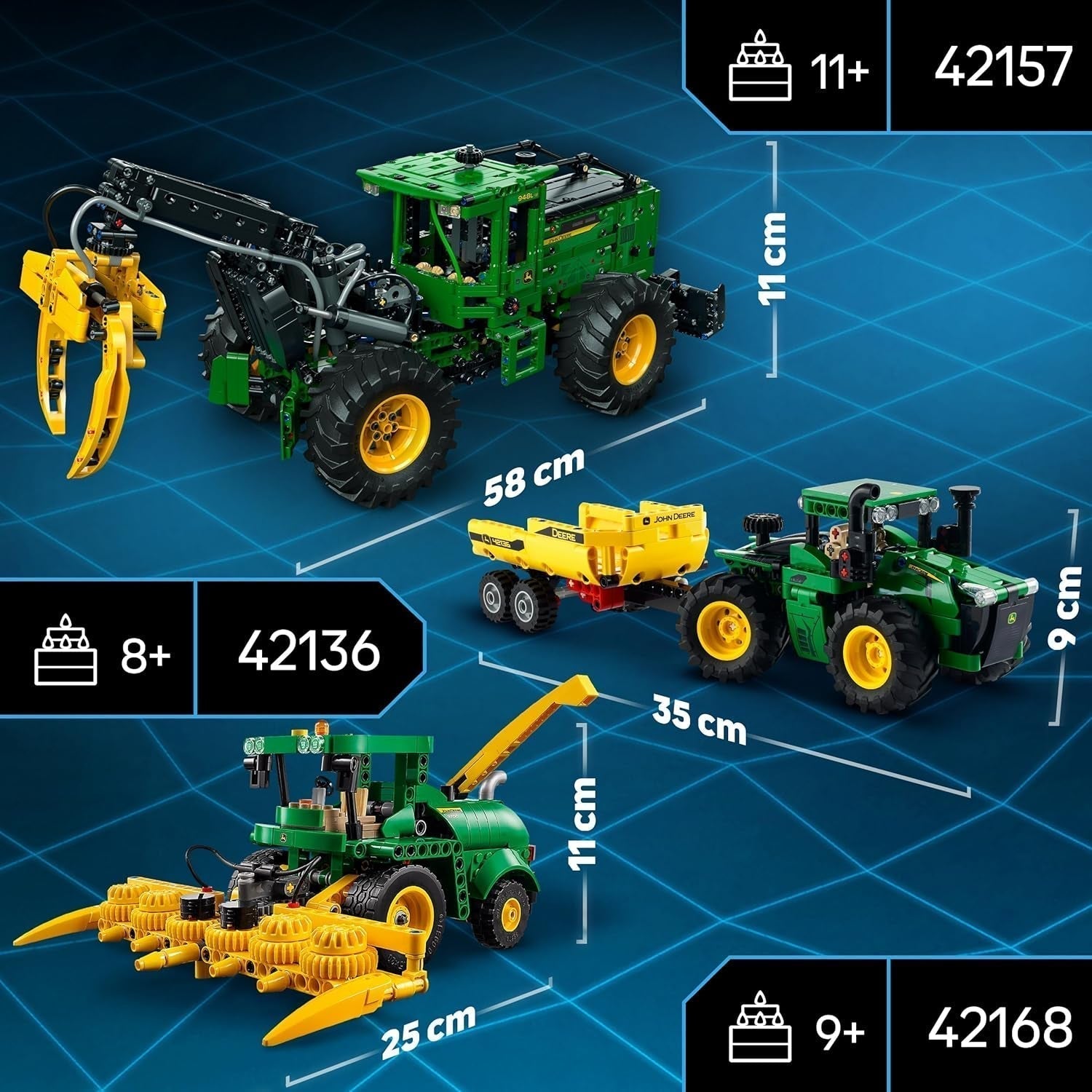 LEGO Technic John Deere 9700 Veldhakselaar Kinderspeelgoedtractor Boerderijset Voertuigmodel met realistische functies Cadeau voor jongens en meisjes vanaf 9 jaar 42168 Bouwsets