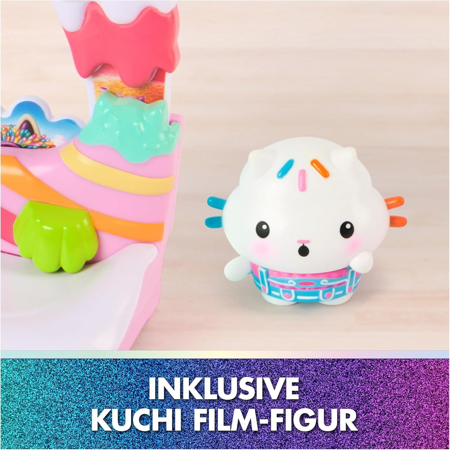 DREAMWORKS GABBY'S POPPENHUIS: DE FILM - Kuchi's lieve balkonspeelset met poppenhuisfiguren en accessoires voor kinderen vanaf 3 jaar