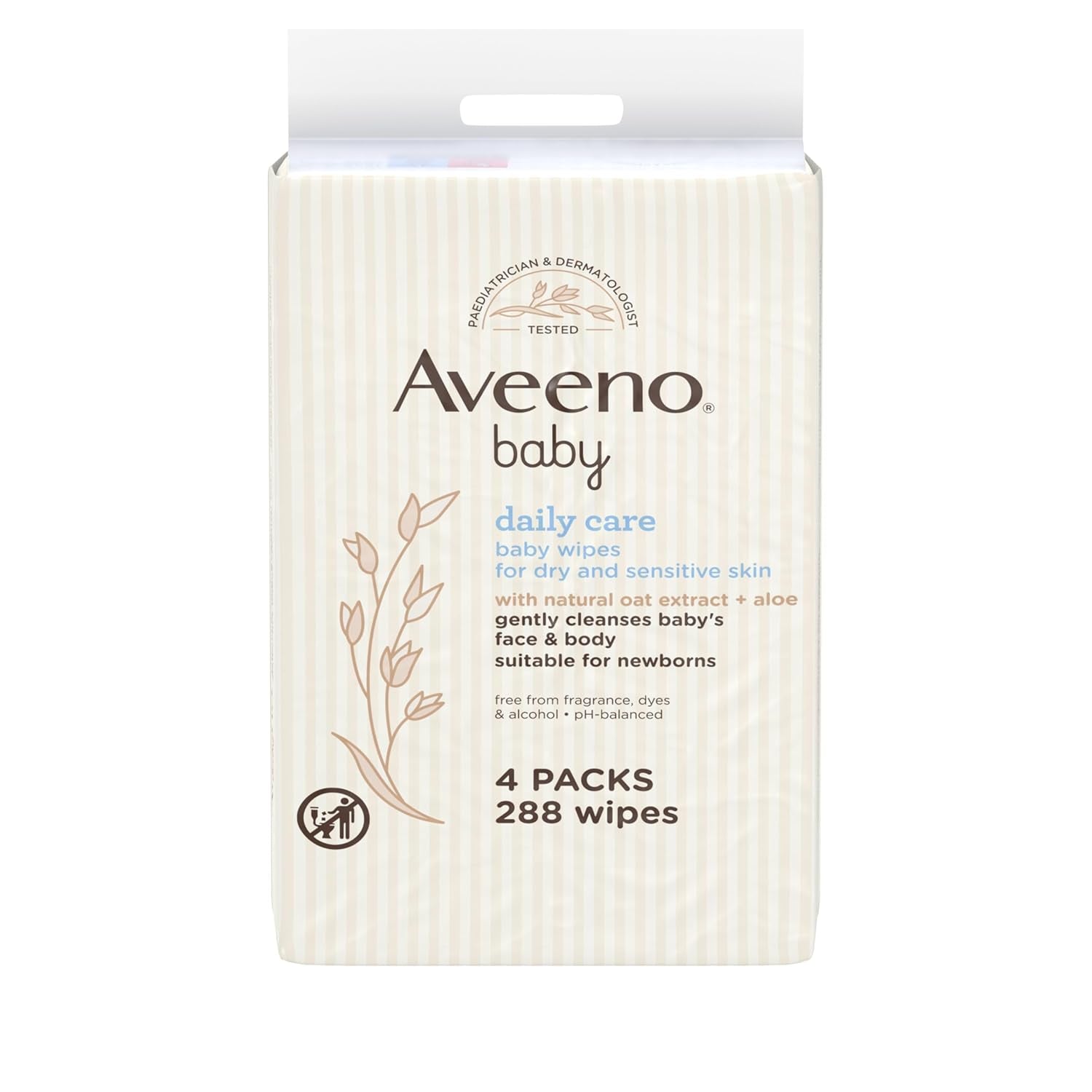 Vochtige doekjes voor dagelijkse verzorging, reinigt zacht en effectief de gevoelige huid, Baby Essentials, Wit, 12 stuks (totaal 864 doekjes)