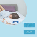 Genius Eazzzy schuimkussen 40X80 Cm hoogte 10Cm - Neksteunkussen met 2 hardheidsgraden + verkoelend gelschuim - Slaapkussen voor zij-, rug- en buikslapers tegen nekpijn, polyester Naty Shop standaard kussens