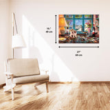 Schmidt Spiele 58344 Aan de puzzeltafel, puzzel van 1000 stukjes Puzzel Naty Shop
