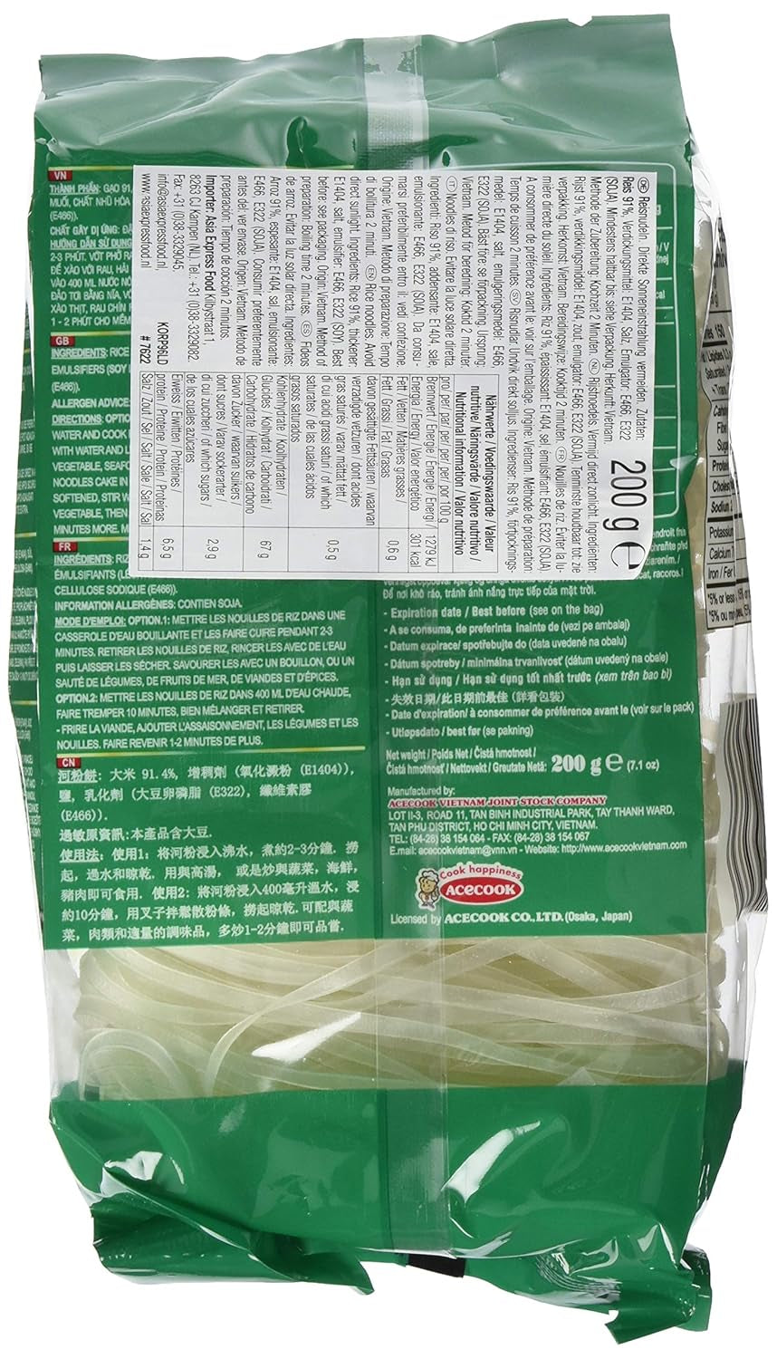 ACECOOK - OF RIJSTNOEDELS - (1 X 200 GR)