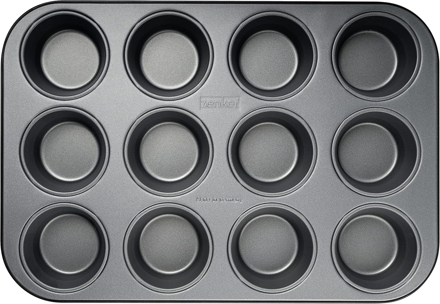Zenker 12Er Muffinform Energy, Premium-Backform, Für Köstliche Kuchen, Verkürzt Die Backzeit Um Bis Zu 20% (Farbe: Silber/Anthrazit), Menge: 1 Stück, Hellgrau Und Dunkelgrau Vormen en bakplaten Naty Shop