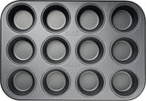 Zenker 12Er Muffinform Energy, Premium-Backform, Für Köstliche Kuchen, Verkürzt Die Backzeit Um Bis Zu 20% (Farbe: Silber/Anthrazit), Menge: 1 Stück, Hellgrau Und Dunkelgrau Vormen en bakplaten Naty Shop
