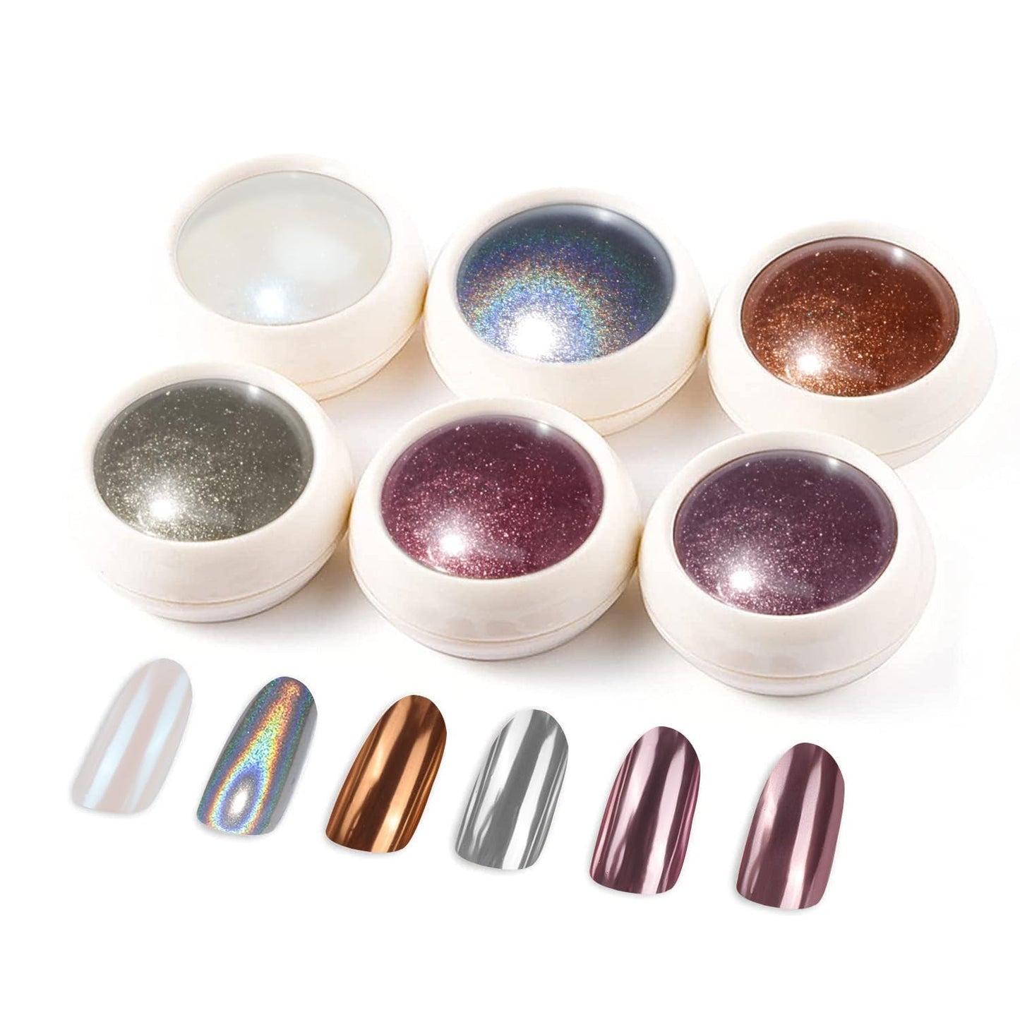BISHENGYF Rose Gold Chrome Nail PowderNeue Upgrade Grosse Kapazitä Chrom PulverSuper-spiegeleffect Metall Mirror Chrome Powder – Neon Glassy Pearl Effect Glitter Nagelkunst Poeder voor DIY Salon
