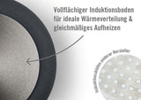 Woll Diamond Lite platte pan - Inductie -, Ø 20 Cm, 5 Cm hoogte, Met afneembare handgreep - Geschikt voor alle soorten kookplaten, Gegoten aluminium, Antiaanbaklaag Potten en pannen Naty Shop