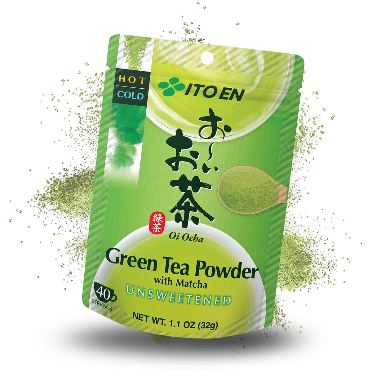 ITO EN Oi Ocha Instant groene theepoeder met matcha - Ongezoete matcha groene thee uit Japan - 1 x 32 g