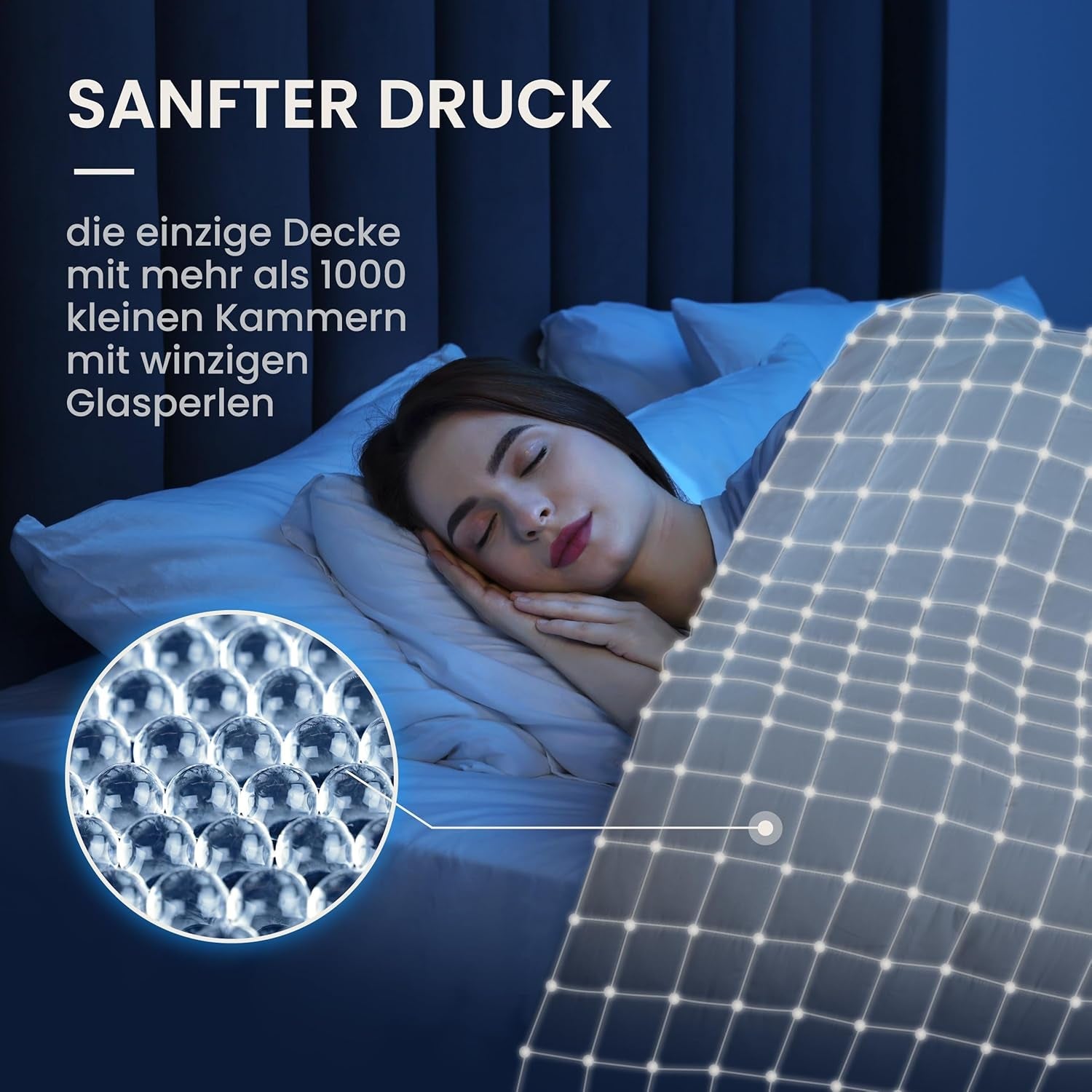 Therapeutische deken van 7 kg I 135X200Cm I Voor een goede nachtrust I Hoogwaardige verzwaringsdeken van ademend katoen I Stressverlichtend en therapeutisch - Inclusief verpakkingsdoos met draaggreep Bedden en dekens Besuche den mÃ¼Ã¼d-Store