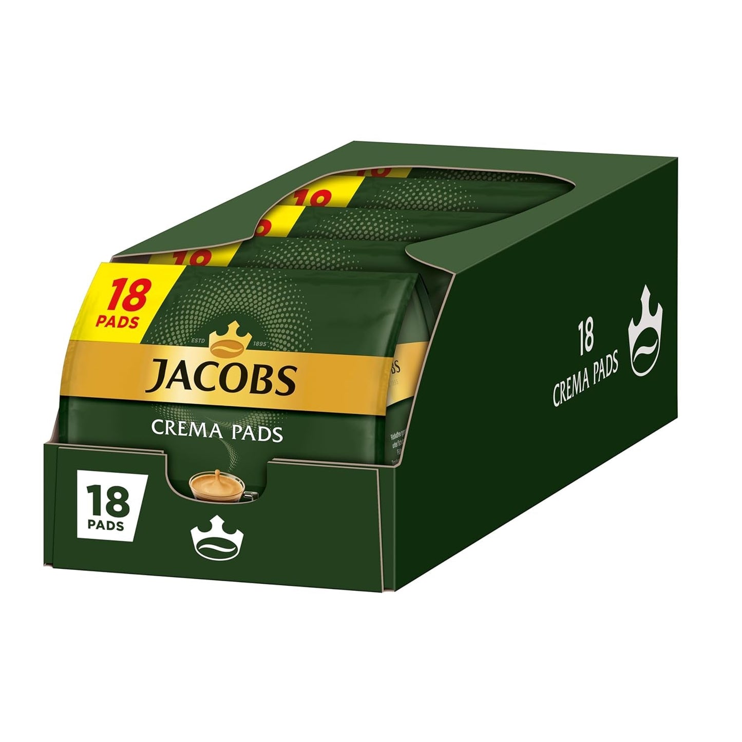 Jacobs Pads Crème, Senseo-compatibele Pads, 5 x 18 Getränke, 90 Kaffeepads