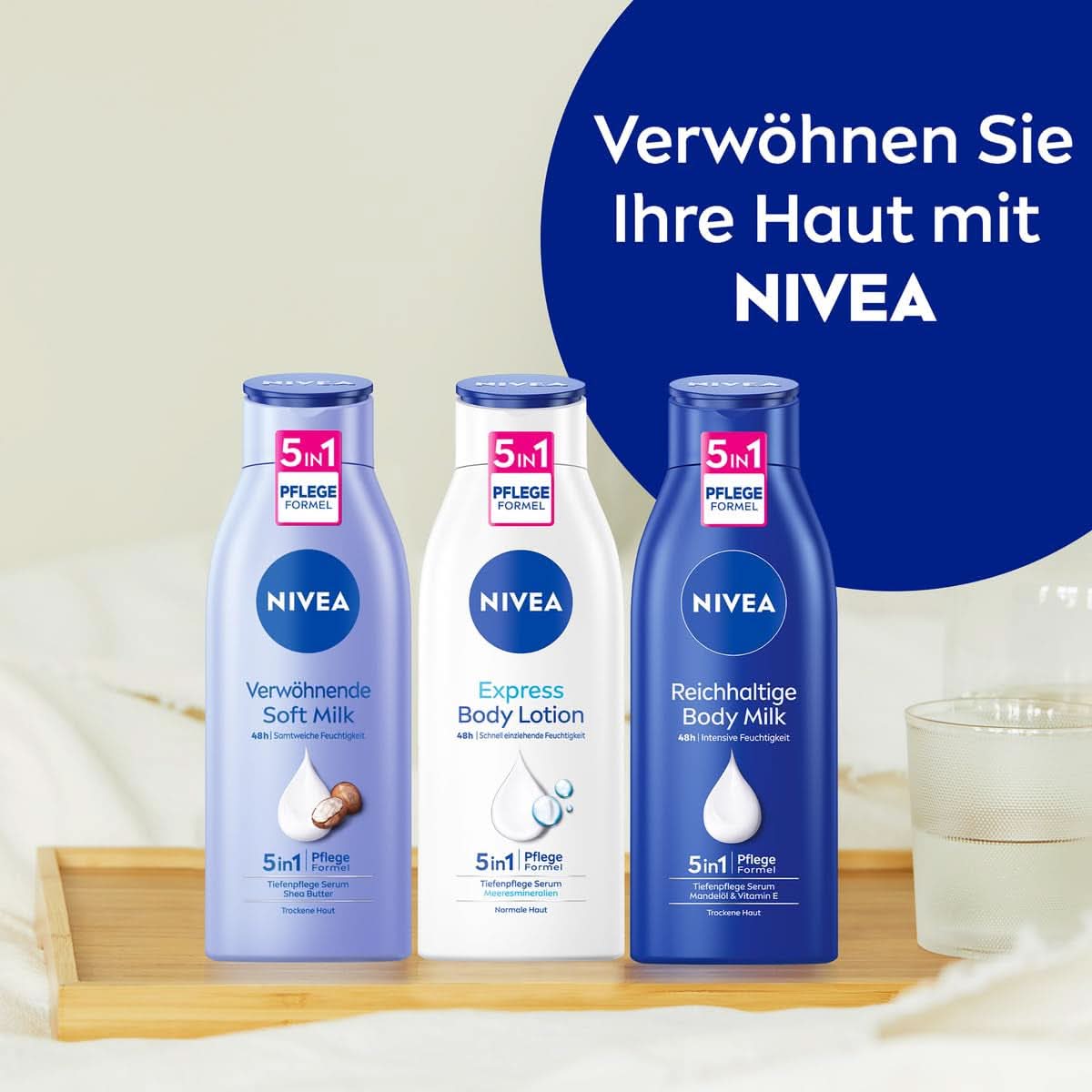NIVEA Rich Body Milk, intensief voedende bodycrème met amandelolie, 400 ml Douche en bad Naty Shop