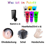 Byhoo 6PCS tijdelijke haarverf voor zwart haar, haarkrijt, wasbare haarverf, cadeau-idee voor meisjes, verjaardagscadeau voor tieners. Haarverf van Naty Shop