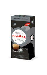 Gimoka Kaffeekapseln Espresso Ristretto, Intensität 11/13-100 Kapsel aus Aluminium - Compatibel met Nespresso* Haushalts-Espressomaschinen - 100 Stück (10 x 10 Getränke) - Hergestellt in Italien