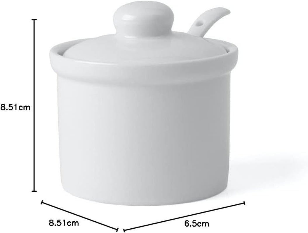 Holst porselein AT 216 FA1 bus 0,17 l vat met lepel, wit, 8,5 x 8,5 x 6,5 cm