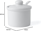 Holst porselein AT 216 FA1 bus 0,17 l vat met lepel, wit, 8,5 x 8,5 x 6,5 cm