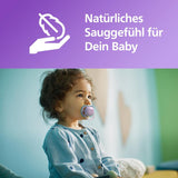 Philips Avent Ultra Air-fopspeen - set van 2 BPA-vrije, ademende fopspenen voor baby's vanaf 18 maanden, inclusief draagtas en sterilisatie, Walvis/Walvis (Model SCF349/24)