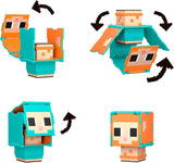 Mattel Minecraft Flippin' Figs Sheep and Chicken 2-pack met 2-in-1 speelfiguren, grote hoofden en pixelontwerp HXK17 actiefiguren Naty Shop