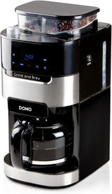 DOMO DO721K Espressomachine "Grind and Brew" - Bean-to-Cup-functie - LCD-display - Voor gemalen koffie of hele bonen - 1,5 L