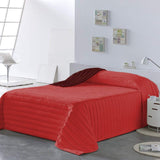PETTI Artigiani Italiani - Eenpersoonsbedovertrek, dubbelzijdige sprei, verensprei, nachtblauw, wit, 100% Made in Italy Quilts en quilts Naty Shop Bordeaux Bedmaat 100 (170 X260 Cm)