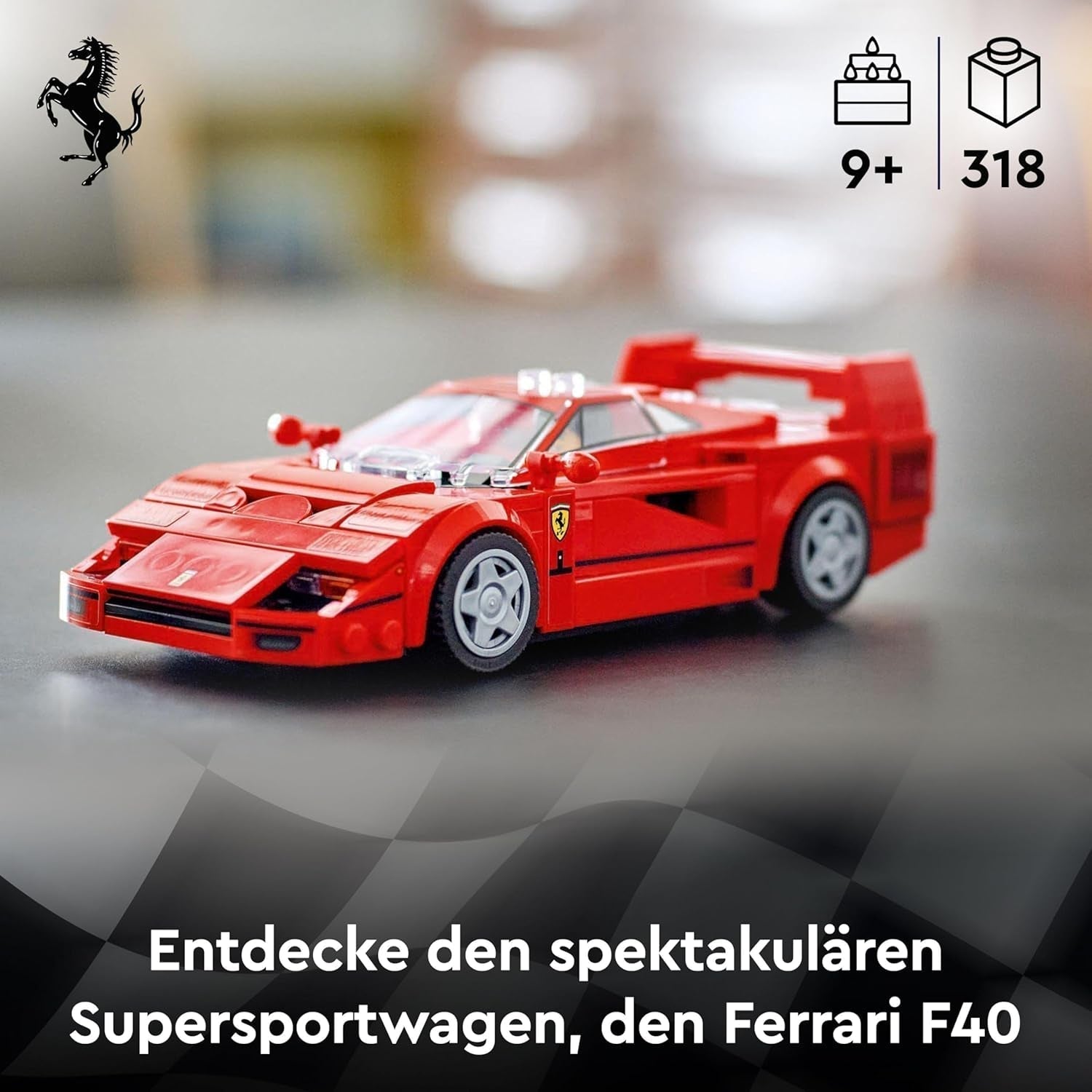 LEGO Speed Champions Ferrari F40 supersportwagen, speelset met bouwbare speelgoedauto en minifiguurbestuurder, verzamelbouwset voor kinderen, cadeau voor jongens en meisjes 76934 Bouwsets Besuche in LEGO-Store