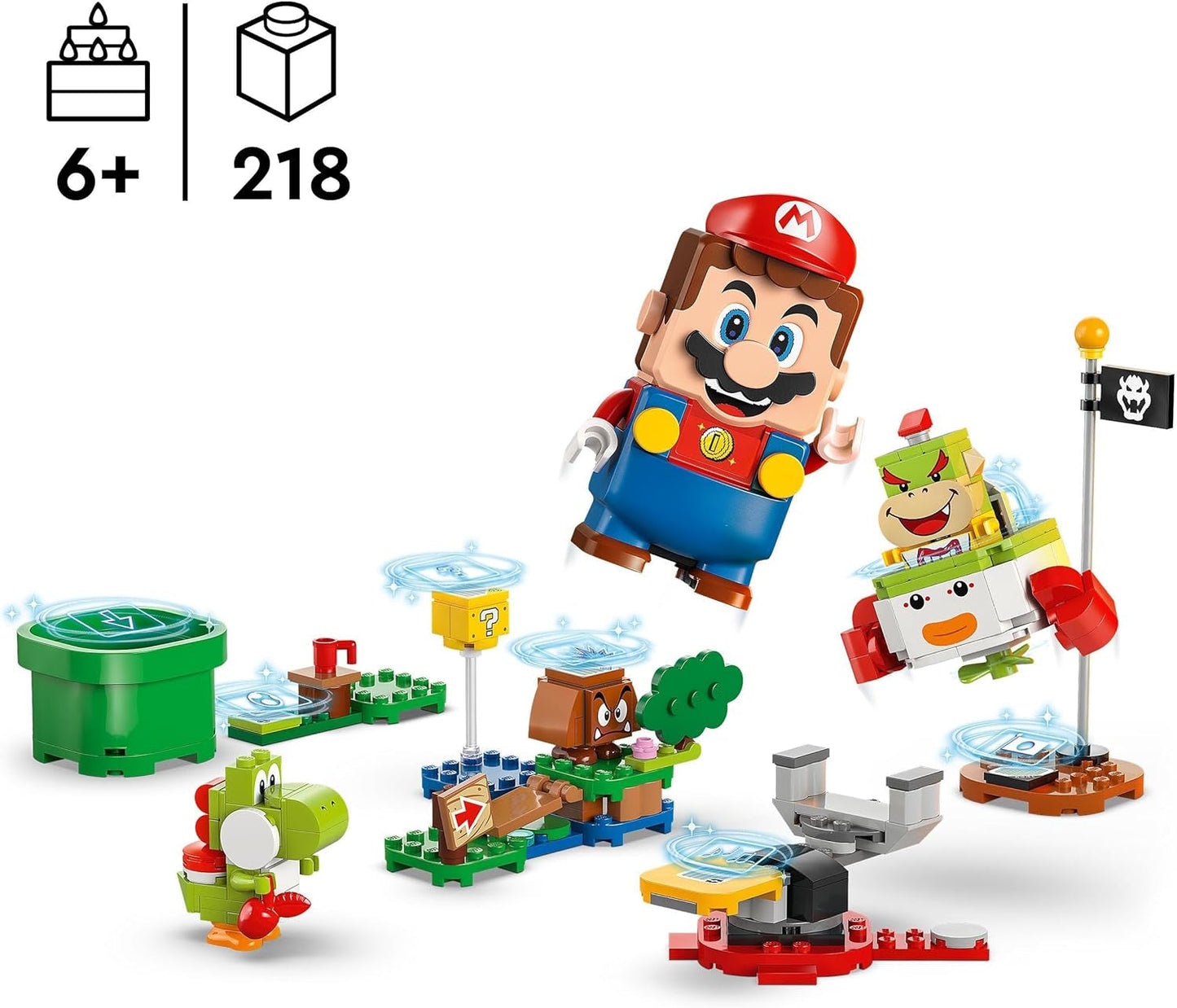 LEGO Super Mario-avontuur met interactieve Mario, Junior Clown-karset, Toy Yoshi, Nintendo-cadeau voor jongens, meisjes en gamers vanaf 6 jaar 71439 Bouwsets Besuche in LEGO-Store