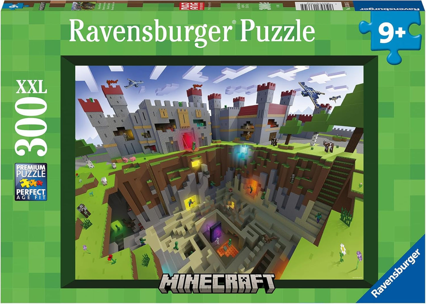 Ravensburger puzzel voor kinderen 13334 - Minecraft Cutaway - 300 stukjes Minecraft XXL puzzel voor kinderen vanaf 9 jaar Puzzel Naty Shop Single