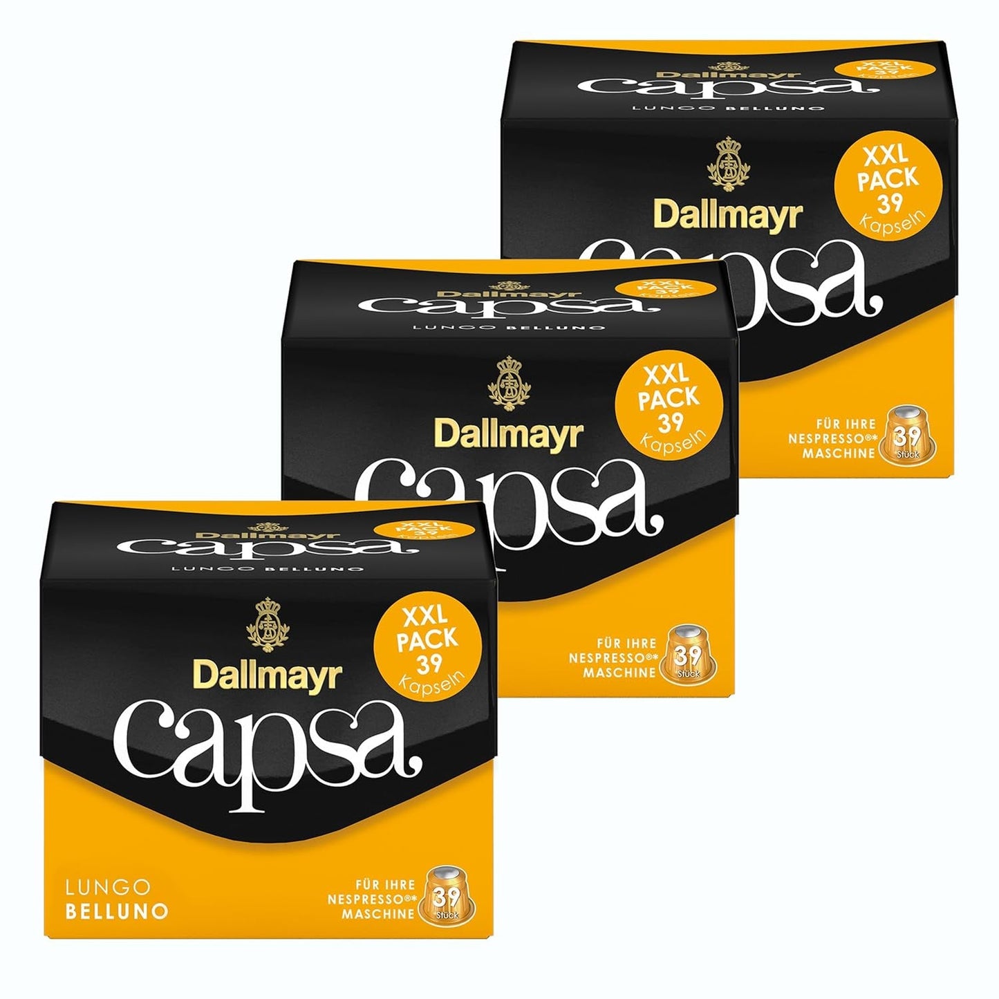 Capsa Lungo Belluno XXL, 39 Nespresso-compatibel Kapseln, 1er-pakket (1 x 218 g) & Capsa prodomo, 56g