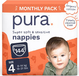 Eco-babyluiers - maat 3 (4-9 kg), 1 pak (26 luiers), ultrazachte luiers voor de gevoelige huid, biologisch katoen, tot 12 uur lekbescherming, nieuwe maattabel